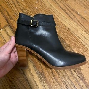 A.P.C. Black Leather Ankle Boots - Size 40